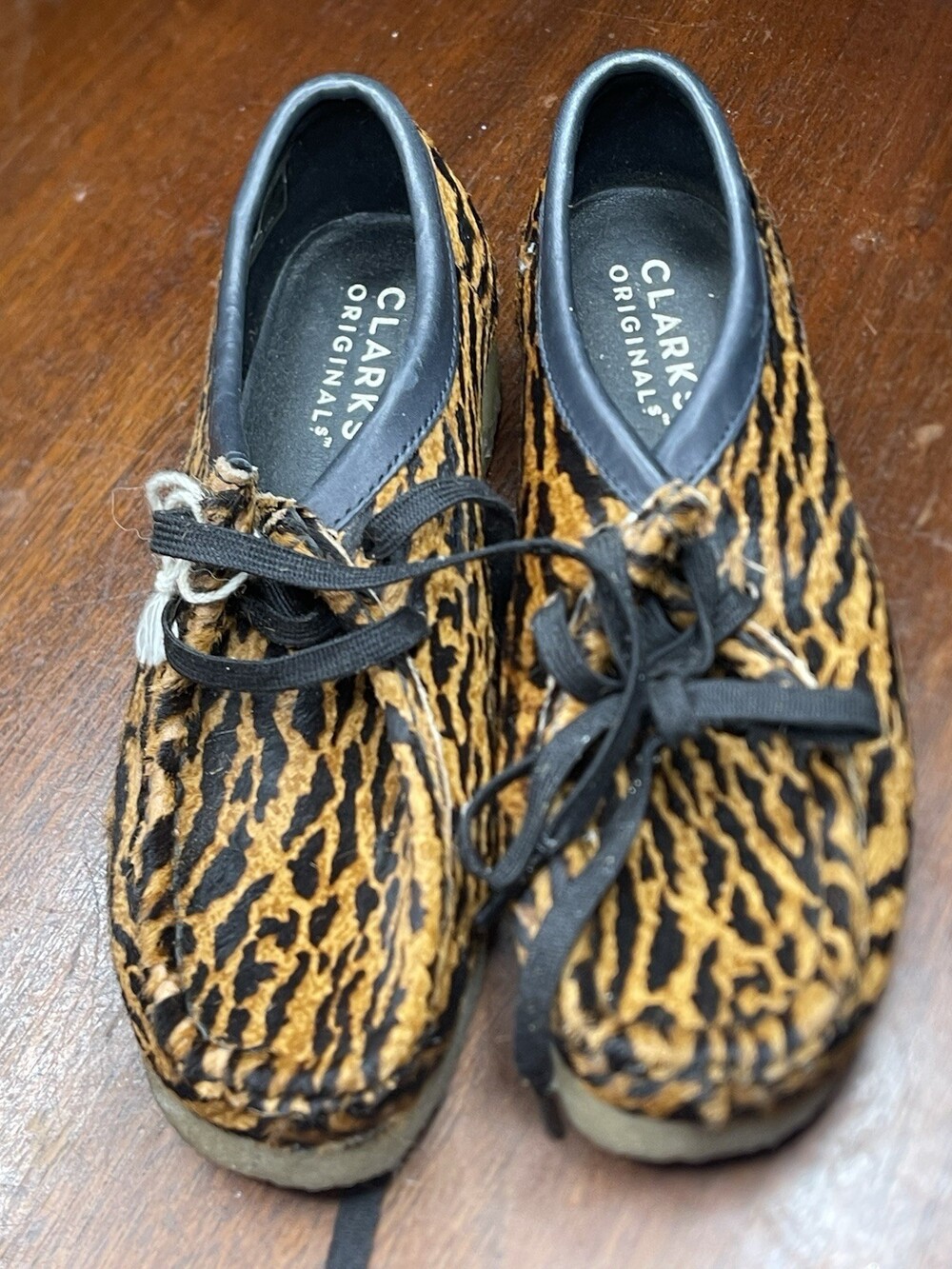 CLARKS 7M WALLABEE [26169920]WOMENS TORTOISESHELL REAL FUR DYED COW